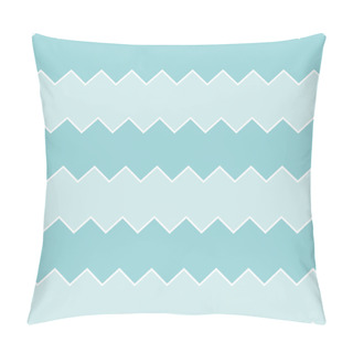 Personality  Seamless Turquoise Sawtooth Zig-zag Pattern Background Pillow Covers