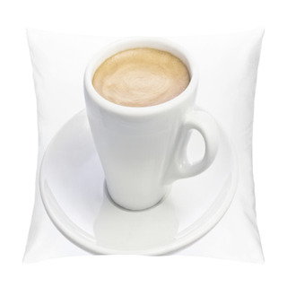 Personality  Cup Of Espresso Coffee Isolated Over White Pillow Covers