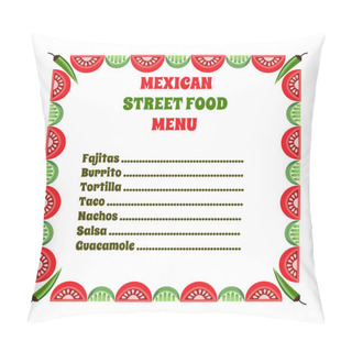 Personality  Mexican Food Menu Pillow Covers