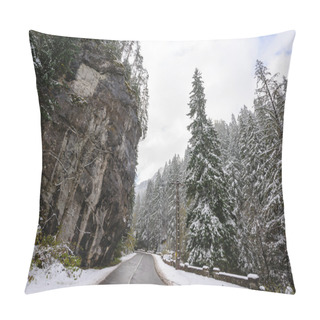 Personality  Mountain Road In Bicaz Canyon, Romania, At Later Autumn Pillow Covers