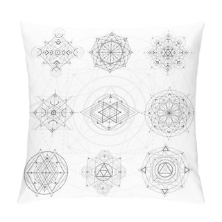 Personality  Sacred Geometry Signs Pillow Covers