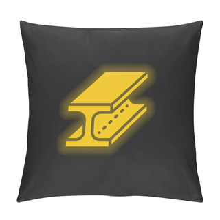 Personality  Beam Yellow Glowing Neon Icon Pillow Covers