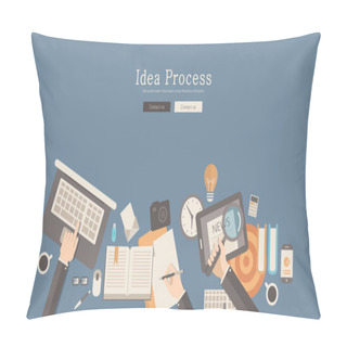 Personality  Modern And Classic Design Brainstorming Process Concept Pillow Covers