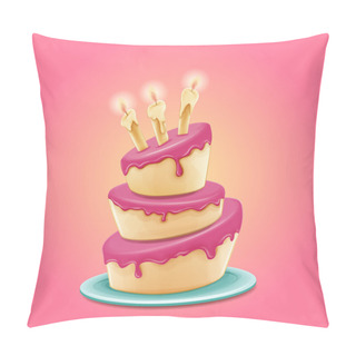 Personality  Happy Birthday Cake Pillow Covers