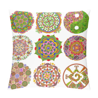 Personality  Floral Mandala Set Pillow Covers