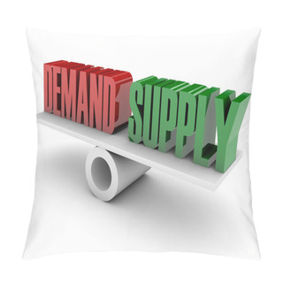 Personality  Demand And Supply Opposition. Concept 3D Illustration. Pillow Covers