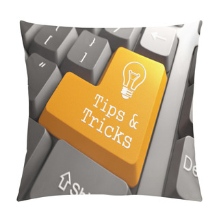 Personality  Keyboard With Tips And Tricks Button. Pillow Covers