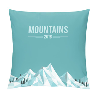 Personality  Snow Polygonal Mountains Pillow Covers