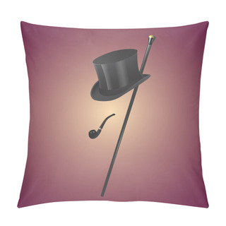 Personality  Vintage Gentleman Set. Vector Illustration. Pillow Covers