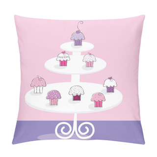 Personality  Cupcake Stand Pillow Covers