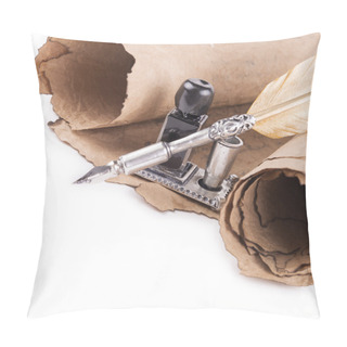 Personality  Quill Ink On A White Background Pillow Covers