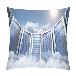 Personality  Server Room Against Idyllic View Of Bright Sun Pillow Covers