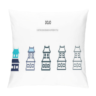 Personality  Dojo Icon In Different Style Vector Illustration. Two Colored An Pillow Covers