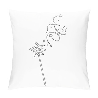 Personality  Magic Wand Coloring Book, Vector Illustration Pillow Covers