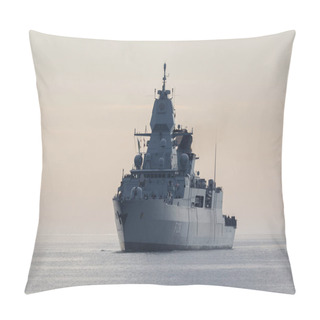 Personality  BALTIC SEA - 2021: A Frigate Of The German Navy Flows At Sea  Pillow Covers