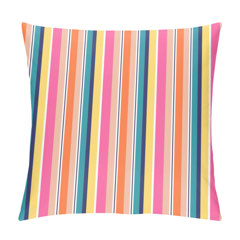 Personality  Colorful Vertical Stripes - Colored Tile Design  pillow covers