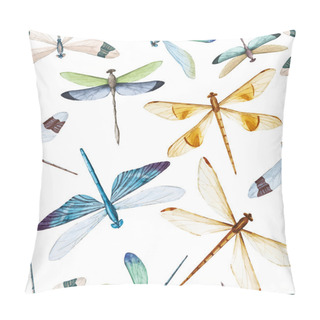 Personality  Watercolor Dragonflies Pattern Pillow Covers