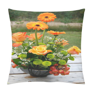 Personality  Beautiful Bouquet In Orange Tones Pillow Covers