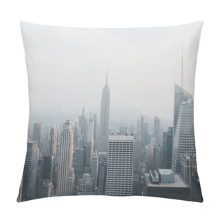 Personality  Aerial View Of New York Skyline And Attractions. New York Is One Of The Most Visited Cities In The World. Pillow Covers