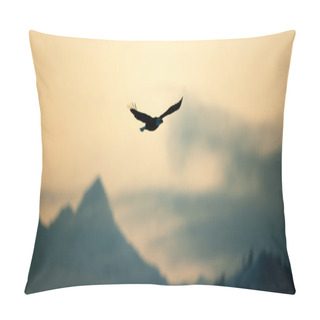 Personality  Bald Eagle In Flight Alaska Pillow Covers