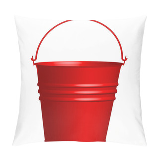 Personality  Vector Illustration Of Red Bucket Pillow Covers