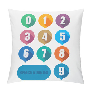 Personality  Speech Bubbles Numbers Set Pillow Covers