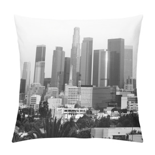 Personality  Monochrome Sunset Los Angeles California Downtown City Skyline Pillow Covers