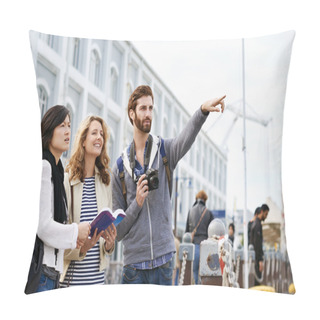 Personality  Diverse Group Of Friends Traveling Pillow Covers