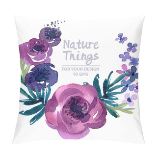 Personality  Watercoor Painted Poppies Pillow Covers