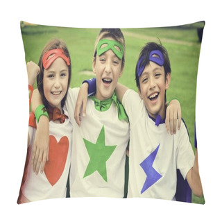 Personality  Kids In Costumes Superheroes Pillow Covers