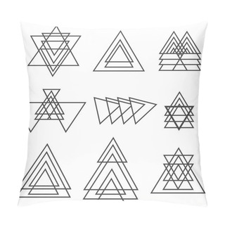 Personality  Set Of Geometric Shapes. Trendy Geometric Icons Pillow Covers