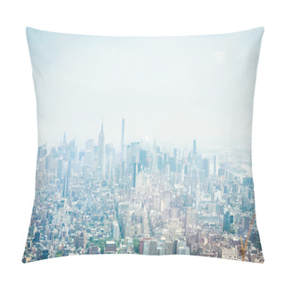 Personality  Aerial View Of Manhattan Pillow Covers
