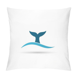 Personality  Whale In Sea Icon Pillow Covers