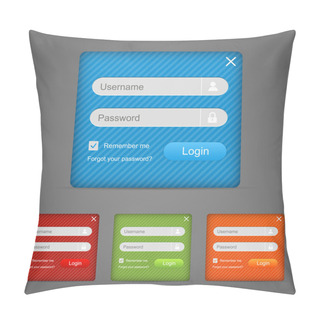 Personality  Web Login Form Style Element Pillow Covers