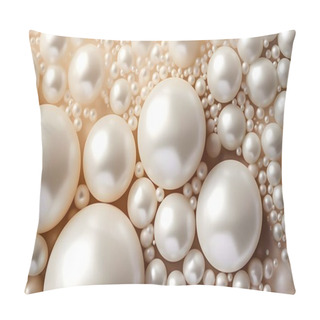Personality  Beautiful Pearls On White Silk, Space For Text. Pillow Covers