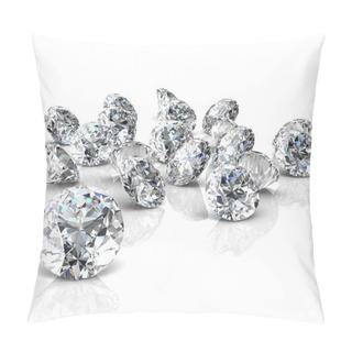 Personality  Diamond . High Quality 3d Render With HDRI Lighting Pillow Covers