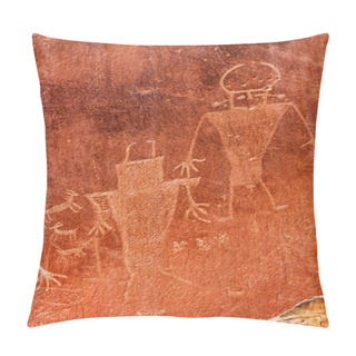 Personality  Native American Indian Fremont Petroglyphs Capital Reef National Park Pillow Covers