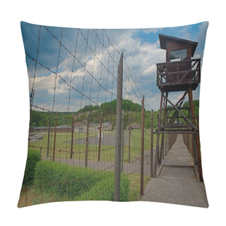 Personality  Concentration Camp Vojna Is A Outdoor Musem Near Pribram, Czech Republic, Where Used To Be Detained Prisoners Of State In The Communist Era Of The Country (1948-1989) Pillow Covers
