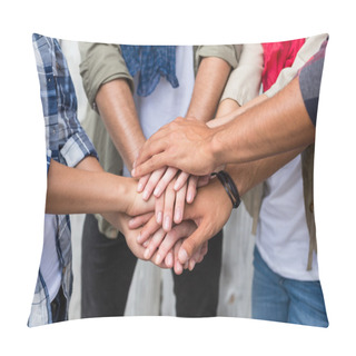 Personality  Friends Putting Their Hands Together Pillow Covers