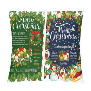 Personality  Christmas Or New Year Holiday Gift Greeting Poster Pillow Covers