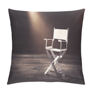 Personality  Director Chair On Background Pillow Covers