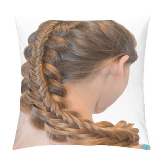 Personality  Hairstyle With Long Hair Pillow Covers