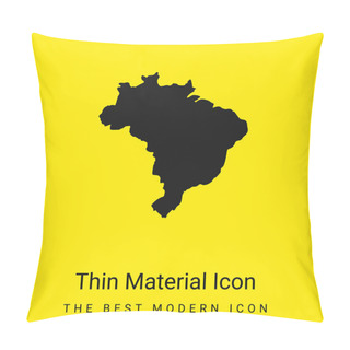 Personality  Black Minimal Bright Yellow Material Icon Pillow Covers