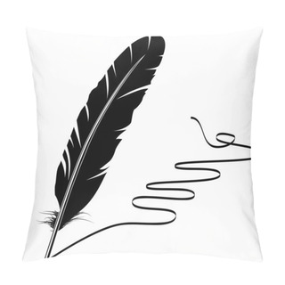 Personality  Black-and-white Feather And Flourish Pillow Covers