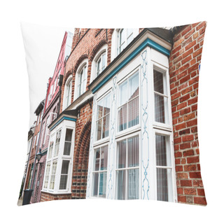 Personality  A House With A Bay Window In Old Town Lueneburg, Germany Pillow Covers