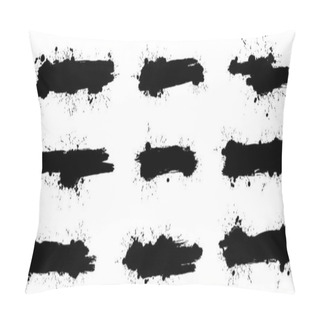 Personality  Vector Paintbrush Set,  Brush Strokes Templates. Grunge Design  Pillow Covers