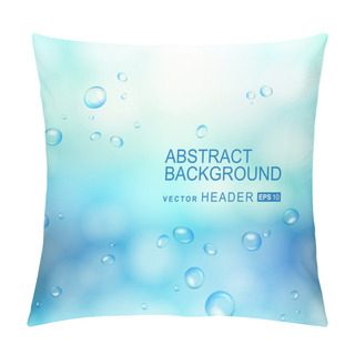Personality  Abstract Background With Water Drops On Glass Pillow Covers