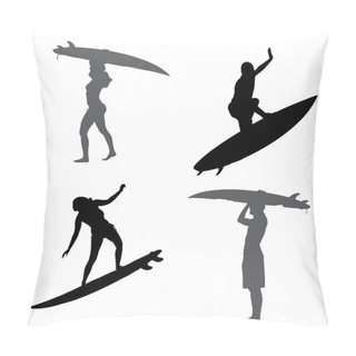 Personality  Vector Silhouette Of A People. Pillow Covers