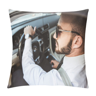 Personality  Handsome Driver In Sunglasses Driving Car Pillow Covers