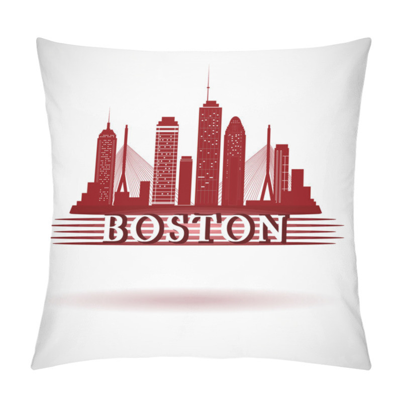 Personality  Boston skyline. City silhouette pillow covers